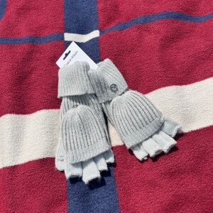 NWT Calvin Klein grey Convertible Mittens Fingerless Gloves Touchscreen